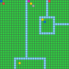 An ARC-AGI-2 test input grid divided into regions.